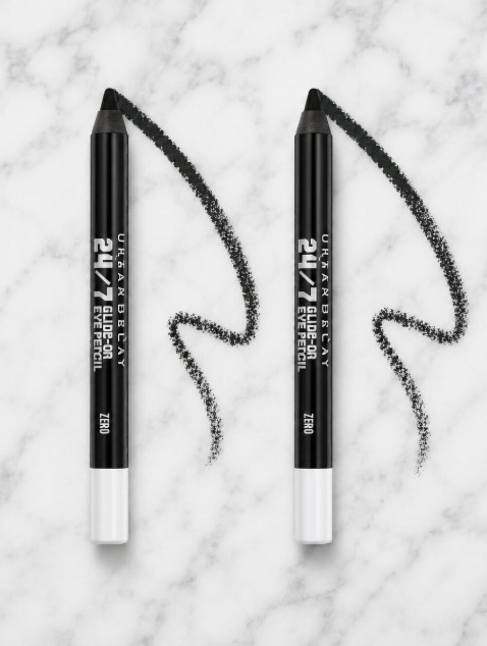 MORE THAN FULL SIZE!  2 x Urban Decay ZERO 24/7 Glide On Eye Pencil .03oz each